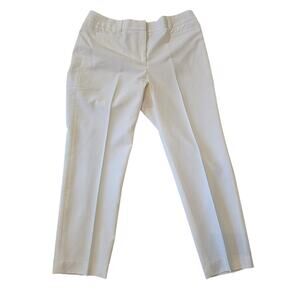 White fully lined slim ankle dress pants trousers size 12P
